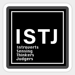 MBTI, ISTJ , 16 Personalities , black Sticker